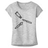 OCSO Multi-Colors Sublimatable Ladies PosiCharge Electric Heather Sporty Tee Thumbnail