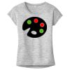 OCSO Multi-Colors Sublimatable Ladies PosiCharge Electric Heather Sporty Tee Thumbnail