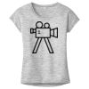 OCSO Multi-Colors Sublimatable Ladies PosiCharge Electric Heather Sporty Tee Thumbnail