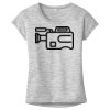 OCSO Multi-Colors Sublimatable Ladies PosiCharge Electric Heather Sporty Tee Thumbnail