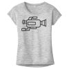 OCSO Multi-Colors Sublimatable Ladies PosiCharge Electric Heather Sporty Tee Thumbnail