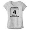OCSO Multi-Colors Sublimatable Ladies PosiCharge Electric Heather Sporty Tee Thumbnail