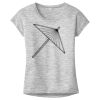 OCSO Multi-Colors Sublimatable Ladies PosiCharge Electric Heather Sporty Tee Thumbnail