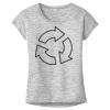 OCSO Multi-Colors Sublimatable Ladies PosiCharge Electric Heather Sporty Tee Thumbnail