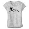 OCSO Multi-Colors Sublimatable Ladies PosiCharge Electric Heather Sporty Tee Thumbnail