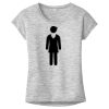 OCSO Multi-Colors Sublimatable Ladies PosiCharge Electric Heather Sporty Tee Thumbnail