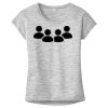 OCSO Multi-Colors Sublimatable Ladies PosiCharge Electric Heather Sporty Tee Thumbnail