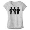 OCSO Multi-Colors Sublimatable Ladies PosiCharge Electric Heather Sporty Tee Thumbnail