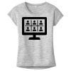 OCSO Multi-Colors Sublimatable Ladies PosiCharge Electric Heather Sporty Tee Thumbnail