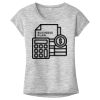 OCSO Multi-Colors Sublimatable Ladies PosiCharge Electric Heather Sporty Tee Thumbnail