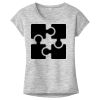 OCSO Multi-Colors Sublimatable Ladies PosiCharge Electric Heather Sporty Tee Thumbnail