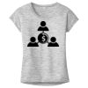 OCSO Multi-Colors Sublimatable Ladies PosiCharge Electric Heather Sporty Tee Thumbnail