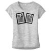 OCSO Multi-Colors Sublimatable Ladies PosiCharge Electric Heather Sporty Tee Thumbnail
