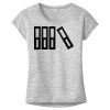 OCSO Multi-Colors Sublimatable Ladies PosiCharge Electric Heather Sporty Tee Thumbnail