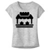 OCSO Multi-Colors Sublimatable Ladies PosiCharge Electric Heather Sporty Tee Thumbnail