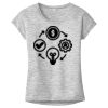 OCSO Multi-Colors Sublimatable Ladies PosiCharge Electric Heather Sporty Tee Thumbnail