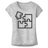 OCSO Multi-Colors Sublimatable Ladies PosiCharge Electric Heather Sporty Tee Thumbnail