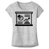 OCSO Multi-Colors Sublimatable Ladies PosiCharge Electric Heather Sporty Tee Thumbnail