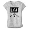 OCSO Multi-Colors Sublimatable Ladies PosiCharge Electric Heather Sporty Tee Thumbnail