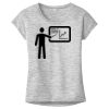 OCSO Multi-Colors Sublimatable Ladies PosiCharge Electric Heather Sporty Tee Thumbnail