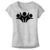 OCSO Multi-Colors Sublimatable Ladies PosiCharge Electric Heather Sporty Tee Thumbnail