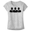 OCSO Multi-Colors Sublimatable Ladies PosiCharge Electric Heather Sporty Tee Thumbnail