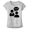 OCSO Multi-Colors Sublimatable Ladies PosiCharge Electric Heather Sporty Tee Thumbnail