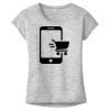 OCSO Multi-Colors Sublimatable Ladies PosiCharge Electric Heather Sporty Tee Thumbnail