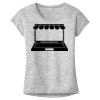 OCSO Multi-Colors Sublimatable Ladies PosiCharge Electric Heather Sporty Tee Thumbnail