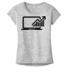 OCSO Multi-Colors Sublimatable Ladies PosiCharge Electric Heather Sporty Tee Thumbnail