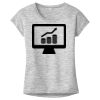 OCSO Multi-Colors Sublimatable Ladies PosiCharge Electric Heather Sporty Tee Thumbnail