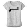 OCSO Multi-Colors Sublimatable Ladies PosiCharge Electric Heather Sporty Tee Thumbnail