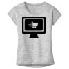 OCSO Multi-Colors Sublimatable Ladies PosiCharge Electric Heather Sporty Tee Thumbnail