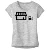 OCSO Multi-Colors Sublimatable Ladies PosiCharge Electric Heather Sporty Tee Thumbnail
