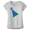 OCSO Multi-Colors Sublimatable Ladies PosiCharge Electric Heather Sporty Tee Thumbnail