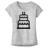 OCSO Multi-Colors Sublimatable Ladies PosiCharge Electric Heather Sporty Tee Thumbnail