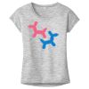 OCSO Multi-Colors Sublimatable Ladies PosiCharge Electric Heather Sporty Tee Thumbnail