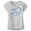 OCSO Multi-Colors Sublimatable Ladies PosiCharge Electric Heather Sporty Tee Thumbnail