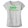 OCSO Multi-Colors Sublimatable Ladies PosiCharge Electric Heather Sporty Tee Thumbnail