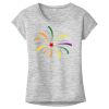 OCSO Multi-Colors Sublimatable Ladies PosiCharge Electric Heather Sporty Tee Thumbnail
