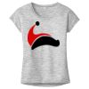 OCSO Multi-Colors Sublimatable Ladies PosiCharge Electric Heather Sporty Tee Thumbnail