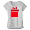 OCSO Multi-Colors Sublimatable Ladies PosiCharge Electric Heather Sporty Tee Thumbnail