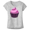 OCSO Multi-Colors Sublimatable Ladies PosiCharge Electric Heather Sporty Tee Thumbnail