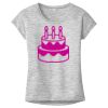 OCSO Multi-Colors Sublimatable Ladies PosiCharge Electric Heather Sporty Tee Thumbnail