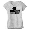 OCSO Multi-Colors Sublimatable Ladies PosiCharge Electric Heather Sporty Tee Thumbnail