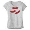 OCSO Multi-Colors Sublimatable Ladies PosiCharge Electric Heather Sporty Tee Thumbnail