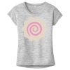 OCSO Multi-Colors Sublimatable Ladies PosiCharge Electric Heather Sporty Tee Thumbnail