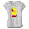 OCSO Multi-Colors Sublimatable Ladies PosiCharge Electric Heather Sporty Tee Thumbnail