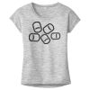 OCSO Multi-Colors Sublimatable Ladies PosiCharge Electric Heather Sporty Tee Thumbnail