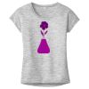 OCSO Multi-Colors Sublimatable Ladies PosiCharge Electric Heather Sporty Tee Thumbnail